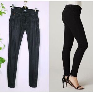 Hudson Black Denim Jeans Womens 25‎ Krista Super Skinny Low Rise Ankle Slim Fit